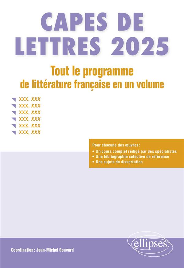 CAPES de lettres 2025 Tout le programme de littérature française en