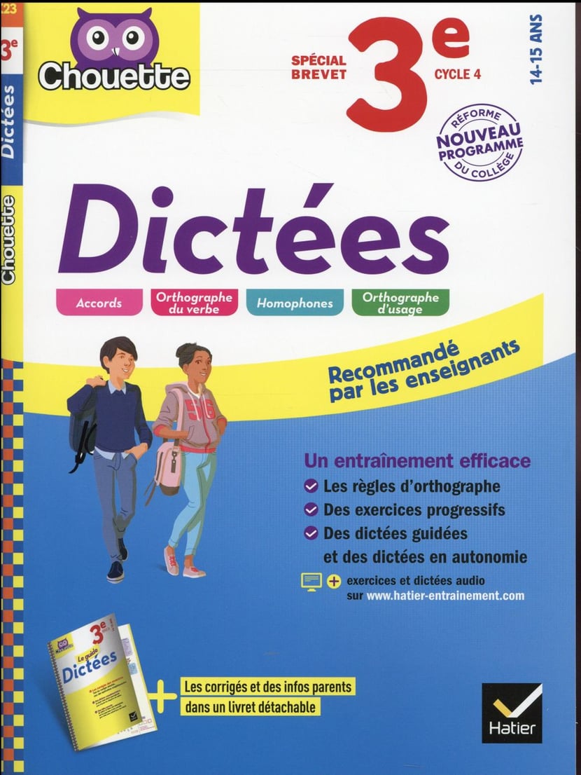 Chouette entraînement : dictées - 3ème spécial brevet (édition 2016) :  Fabienne Sauve - 2218996715 - Collège | Cultura