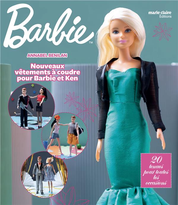 Barbie Ken Fashions Lot de 2 vêtements, 1 tenue et accessoire pour poupée  Barbie : robe à
