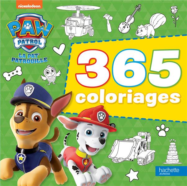 La pat'patrouille - 365 coloriages : Collectif - Livres jeux et d