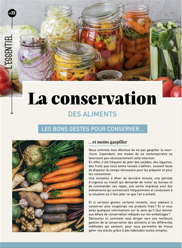 La conservation : des aliments : Collectif - 2383552119 - Livres de cuisine  salée