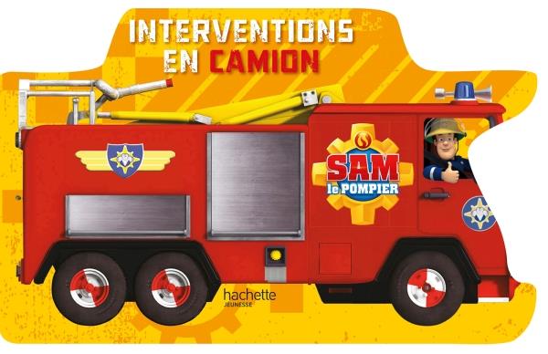 Coloriage de Sam le pompier, image Sam le pompier le camion pour intervenir  à colorier