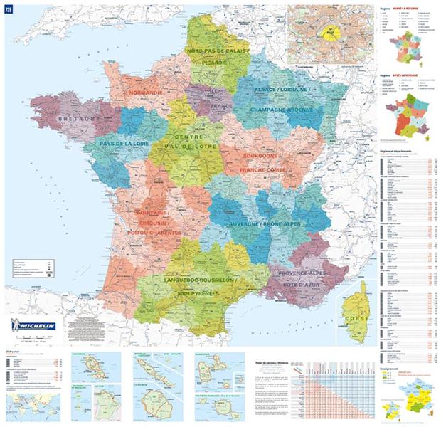 France - Political Map d'Editors Choice en poster, tableau sur toile et  plus
