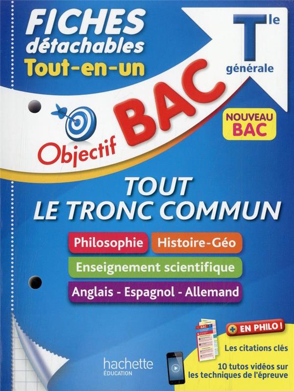 Objectif Bac : Tout Le Tronc Commun - Terminale Générale - Fiches ...