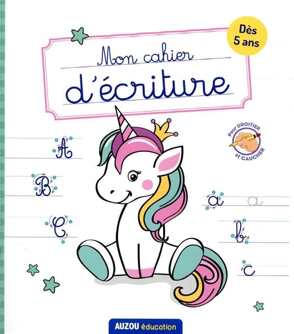 Mon cahier d'écriture - licornes : Collectif - 2733888315 - Livre  Maternelle