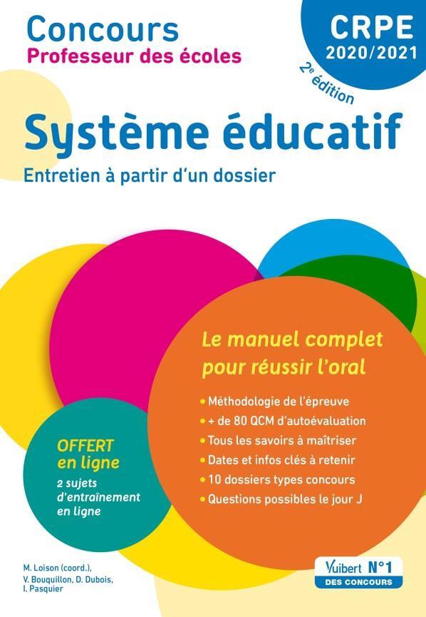 Concours professeur des écoles système éducatif, entretien à partir d