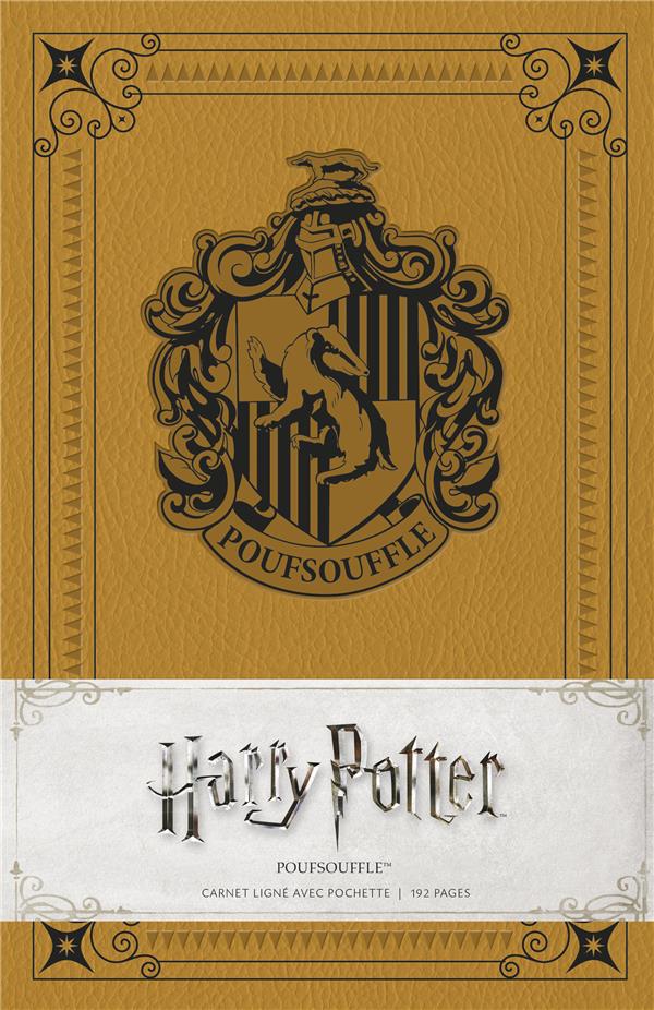 Harry potter - poufsouffle - carnet ligné avec pochette