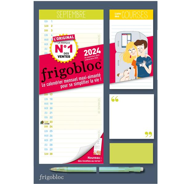 Frigobloc : de septembre 2014 à décembre 2015 : le calendrier maxi-aimanté  pour simplifier la vie ! - Librairie Mollat Bordeaux