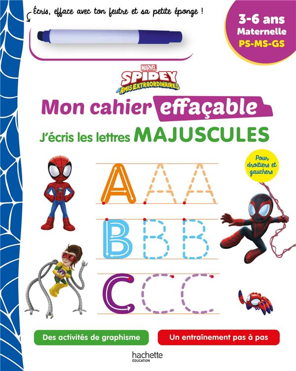 Mon Grand Cahier d'Activités: Grand livre d'exercices à la maison pour  enfants à partir de 3 et 4 ans, Maternelle | J'apprends à écrire Alphabets