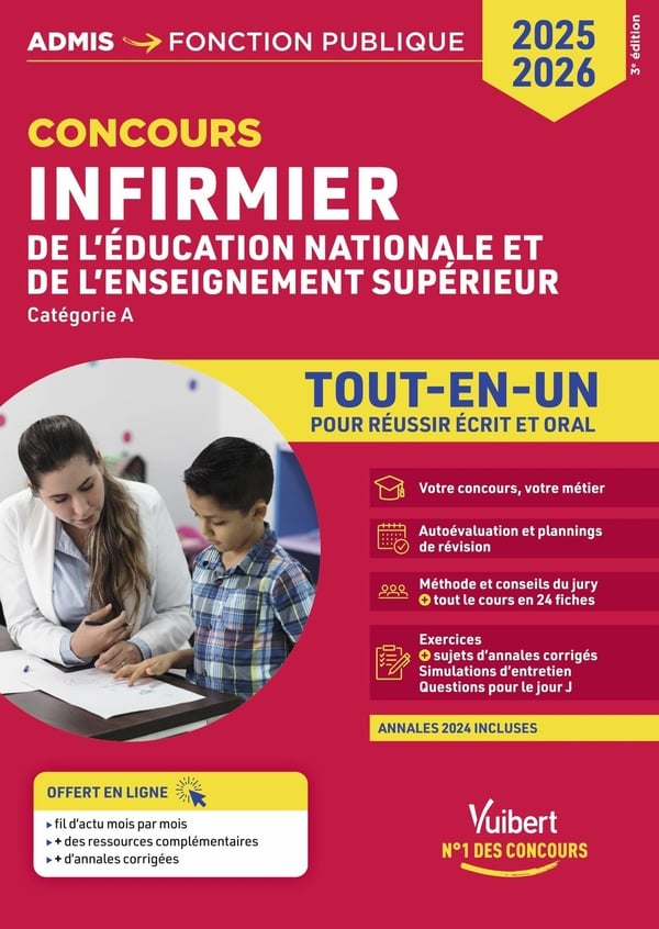 Concours Infirmier de l'Éducation nationale et de l'Enseignement supérieur - Tout-en-un : Concours 2025-2026