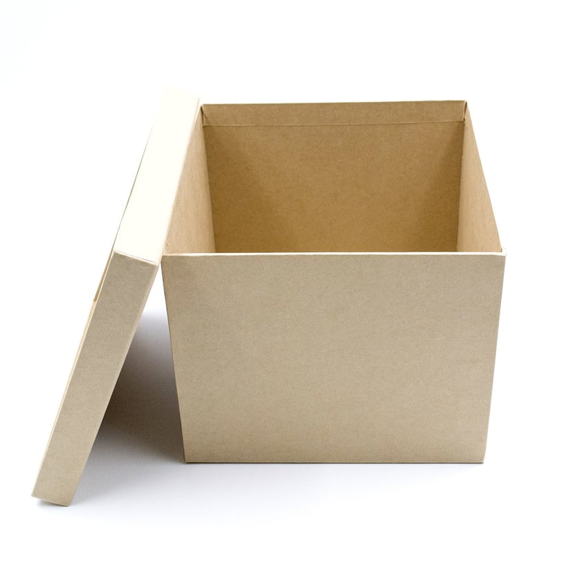 Boîte en carton carrée 18x18x15cm - Créalia - Supports Papier