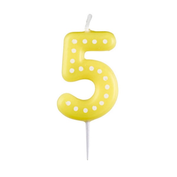 Bougie anniversaire - Chiffre 5 - Bougies d'Anniversaire - Décorations de  gâteaux