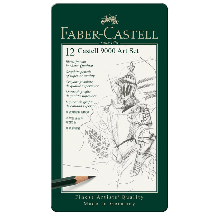 FABER-CASTELL 6 Crayons Graphite Castell 9000 - Crayon de couleur - Achat &  prix