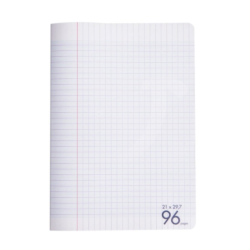 Cahier Grand format en Blanc lunaire: 130 pages, taille A4 de 21 x