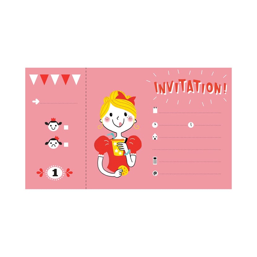 Carnet - 12 invitations - Princesses - Cartons d'Invitation - Préparer la  Fête - Fêtes et anniversaires