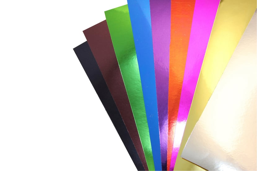 10 feuilles de Carton couleurs metallisés - Collage décoratif - Déco  d'objet