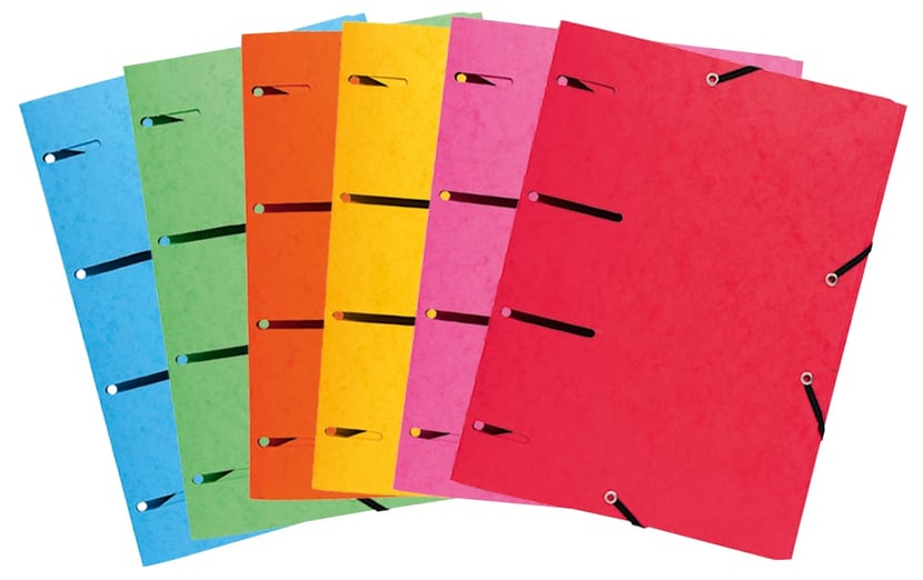 Chemise à élastiques en carton format A4 - EXACOMPTA - couleurs