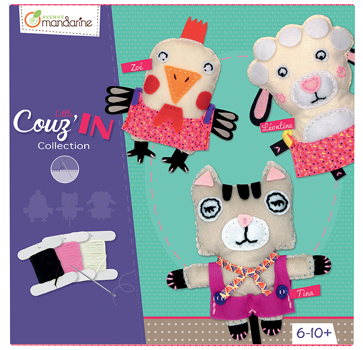 Kit Couture Bois GWAWG Montessori - 4 Planches Animaux, Fils Colorés, Aiguilles, Pour Enfants 2-8 Ans