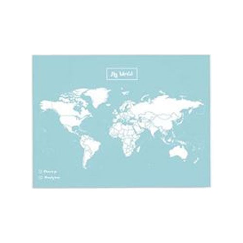 Carte du Monde - Puzzle en Liège Blanc