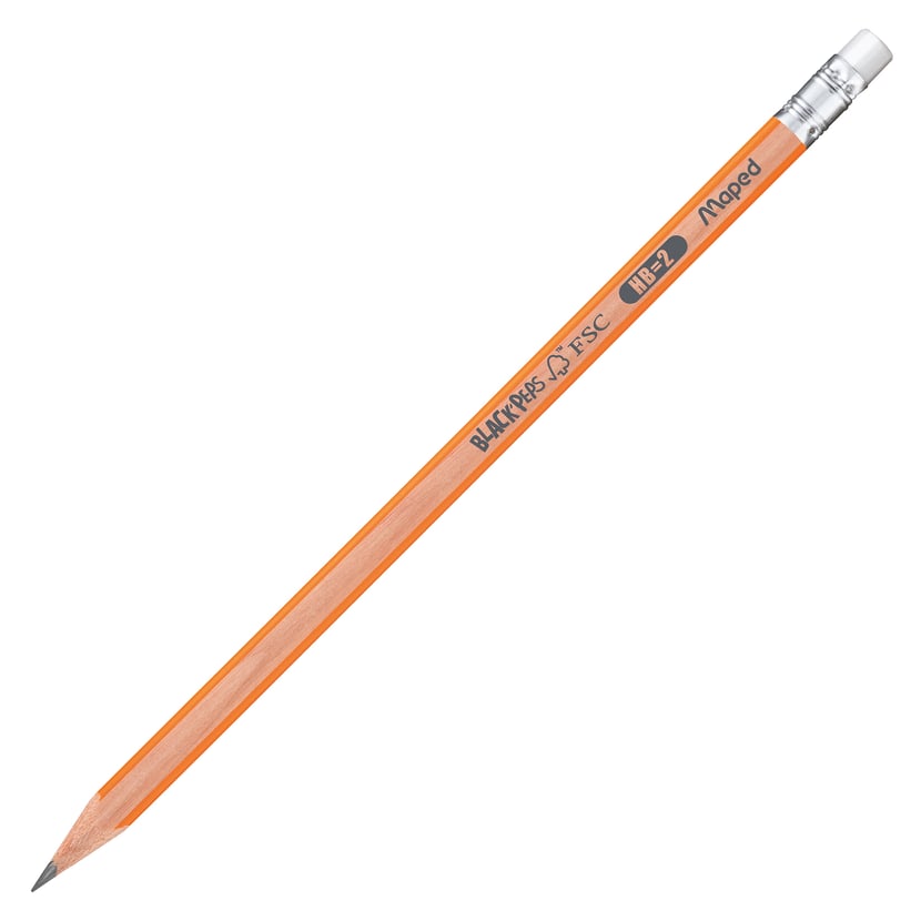 Crayons à Papier avec Gomme Intégrée - Mine Graphite - HB - 8 unité