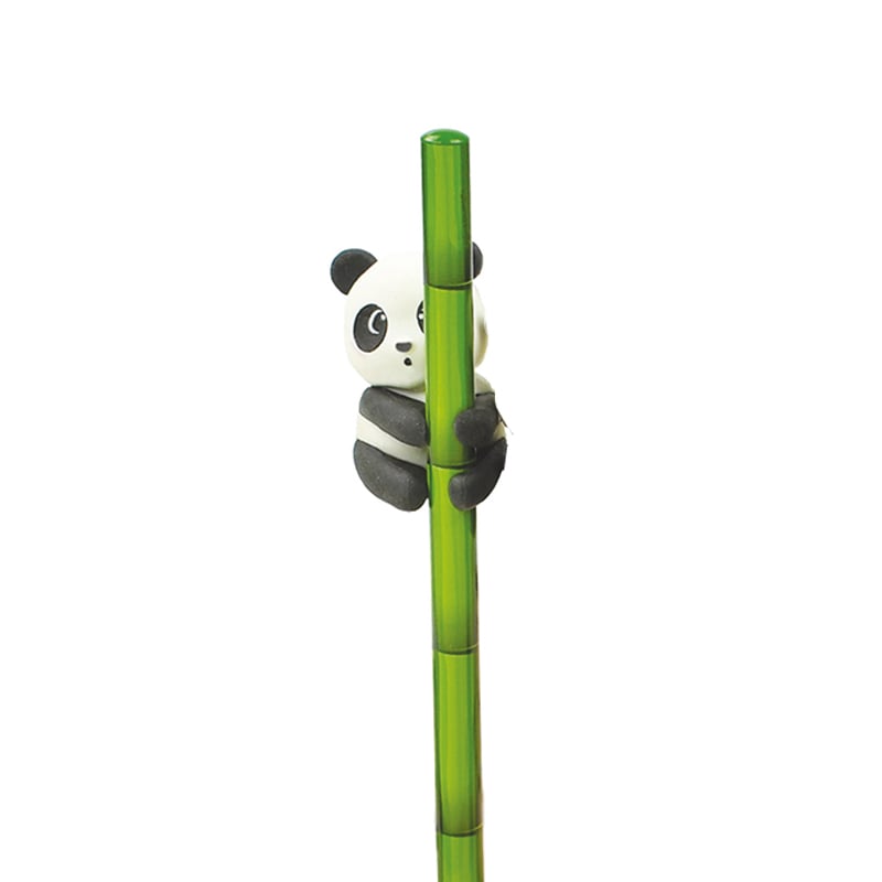 Crayon fantaisie, Panda sur son bambou - Stylo - Creavea