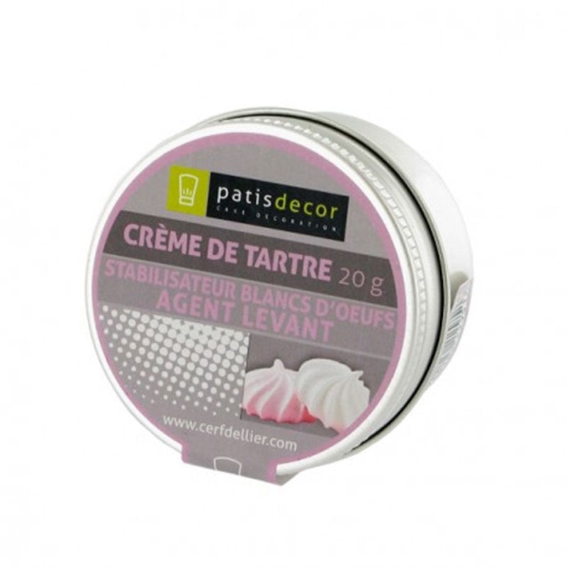 Crème de tartre - 20 g - Patisdécor - Additifs - Ingrédients