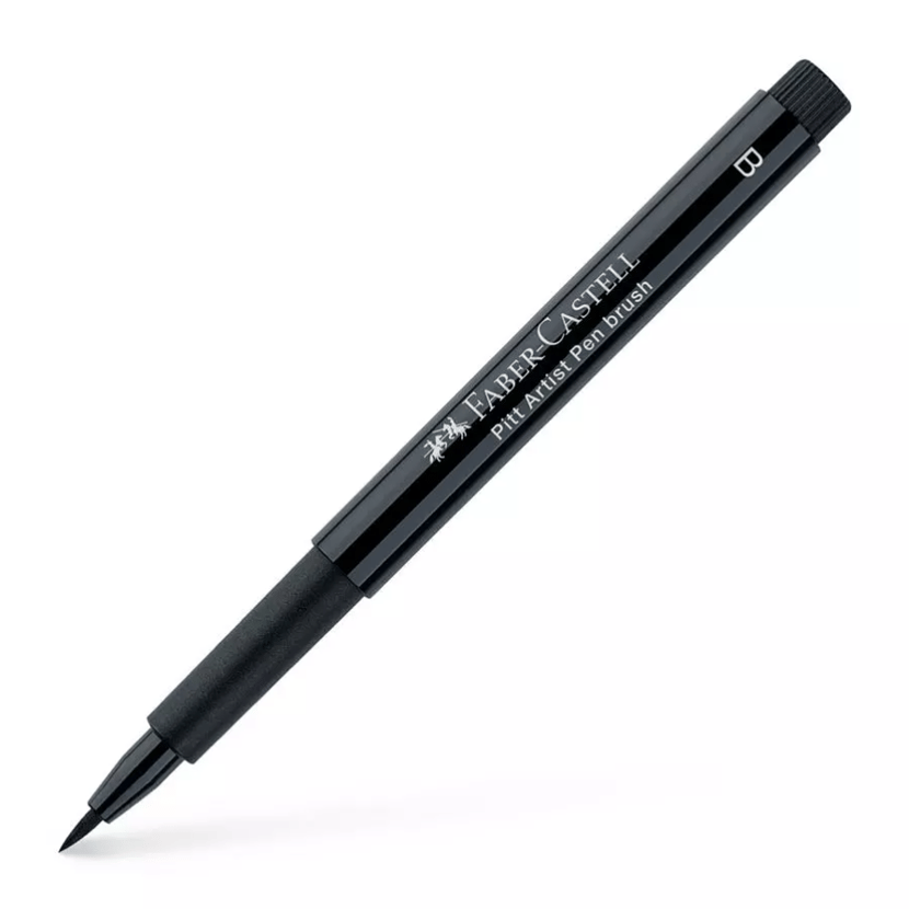 Feutre pointe brush B - Faber-Castell - noir - Pitt Artist Pen