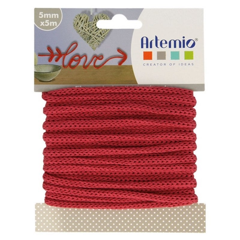 Fil pour tricotin - Rouge - 5 mm x 5 m - Artemio