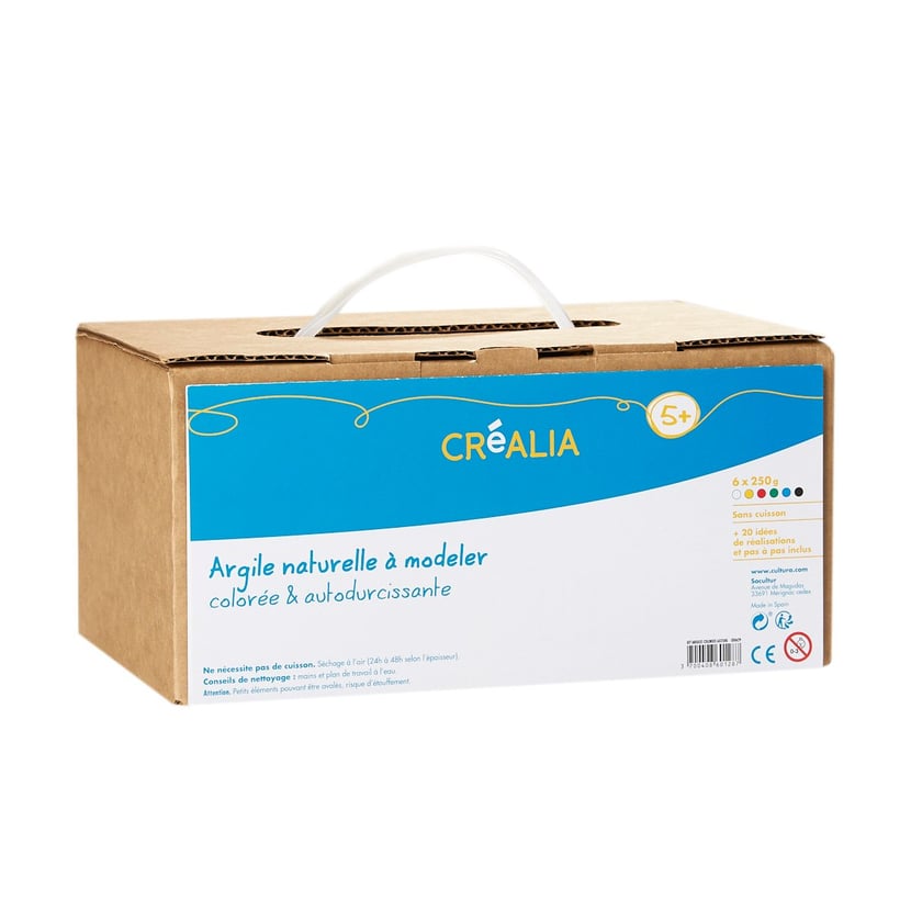 Kit d'argiles colorées Créalia - 6 pièces - Pâte à Modeler