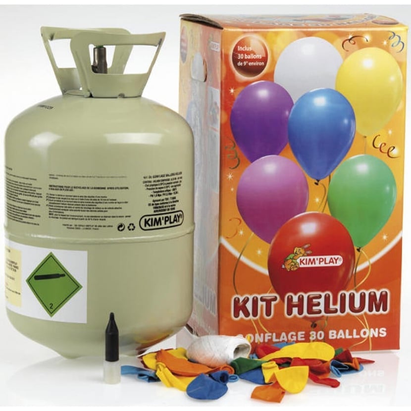 Petite Bouteille d'Hélium Jetable - Pack de 4 - Gonfle 120 Ballons