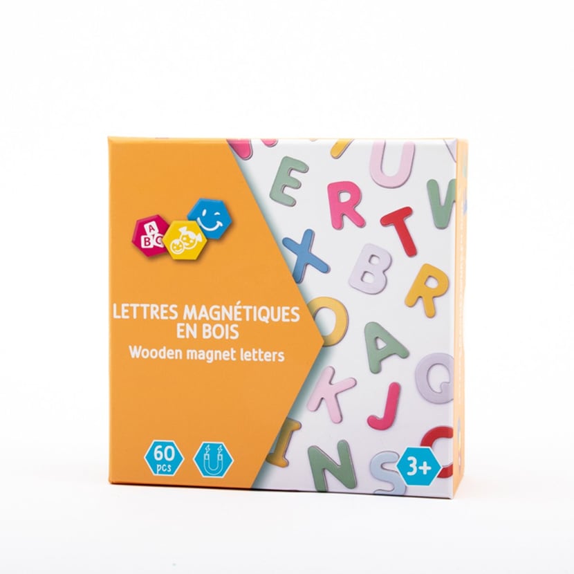 Lettres en bois magnétiques - Jeux éducatifs