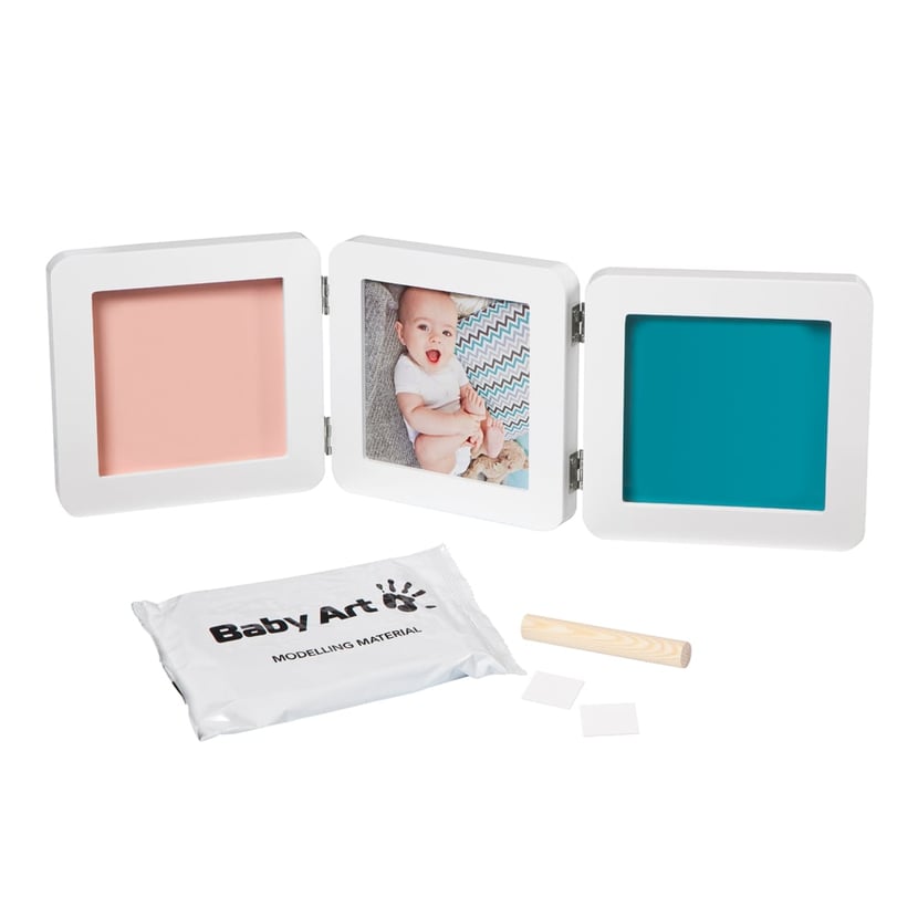 Cadre empreinte bébé - My Baby Touch - White double - Kits Empreintes Bébé  - Kits et Coffrets Modelage - Moulage