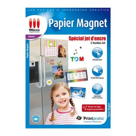 Papier magnet aimanté photo brillant<br>Format : A4 (25 feuilles), Novalith  : papier photo numérique, achat papier photo, comparatif papier photo