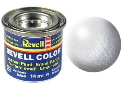 Pot de 14 ml de peinture pour maquette Email Color Revell - Aluminium Metal  32199