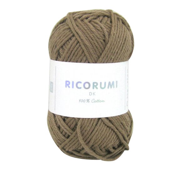 Pelote Ricorumi coton Rico Design - Brun clair 52, fil coton