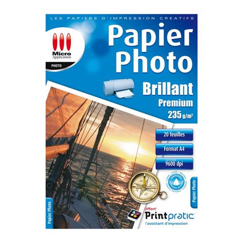 Papier photo brillant format A4 professionnel 20 feuilles 8.3