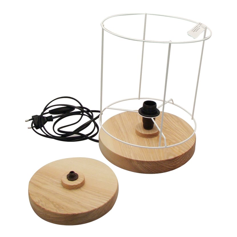Pied de lampe en bois - rond plat - diamètre 20 cm - Fabriquer son  luminaire