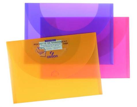 Pochette de rangement Canson couleurs vives - 24 x 32 cm - Tote