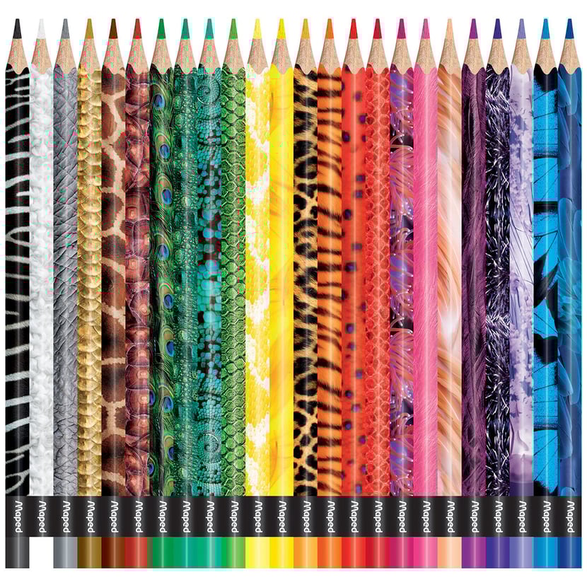 Lot de 24 crayons de couleur Maped Color'Peps Animals