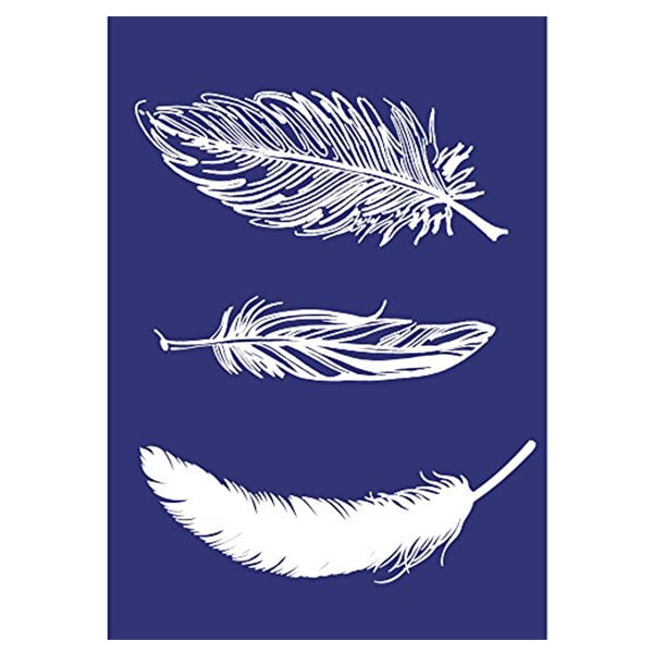 Pochoirs Réutilisables Motifs Plumes De Paon 26 Cm - Pour Peinture Sur Bois, Toile, Meubles, Déco Maison