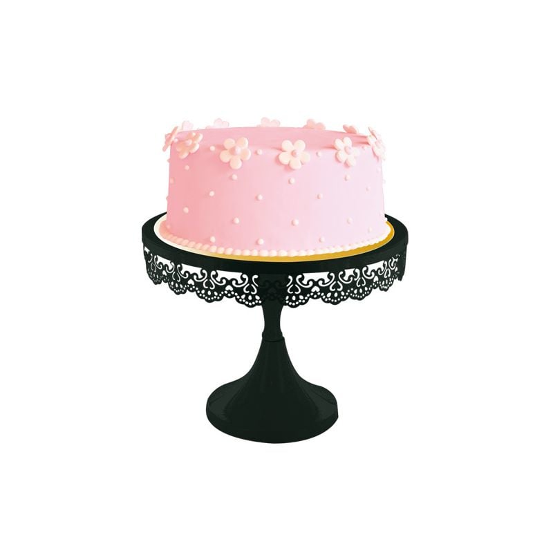 Présentoir gâteau rond brodé 30 cm