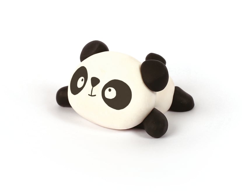 Pâte Fimo panda - 2x25 g - Matières à modeler et couler