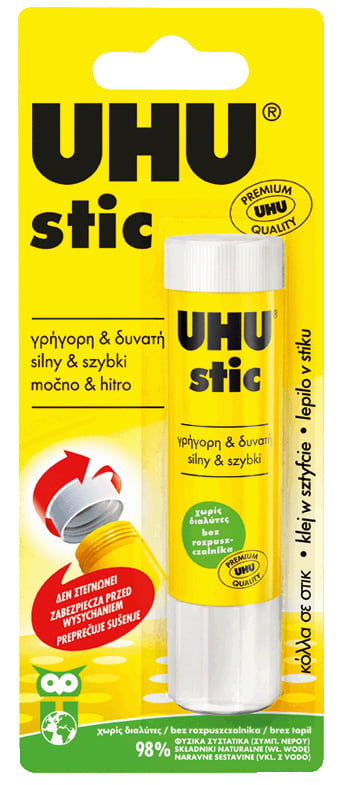 Uhu Stic Magique Colour-Change sans Solvant Colle Bâton 40g
