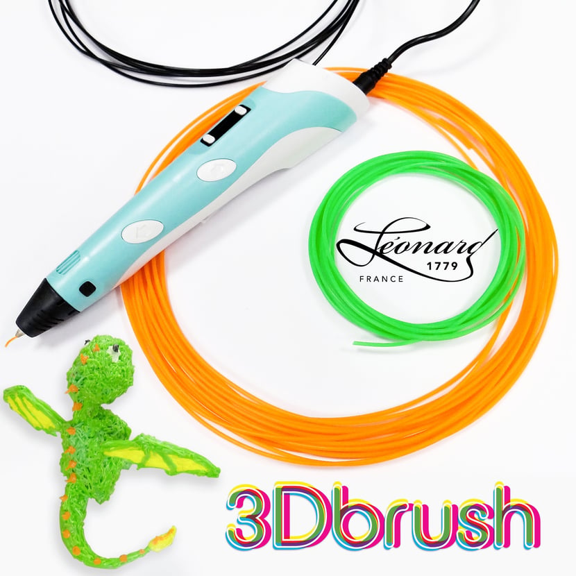 Filament plastique pour stylo 3D Brush - Orange - Dessin 3D - Les Machines
