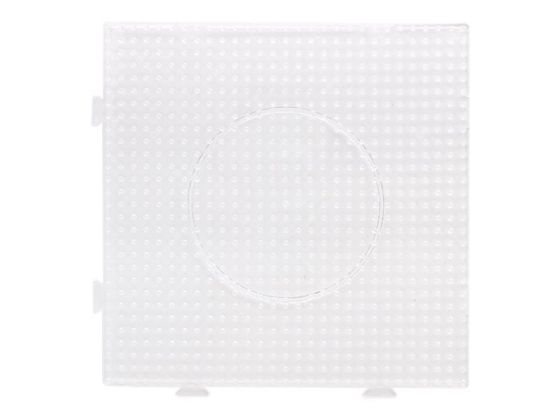 Plaque carrée support pour perles à repasser - Créalia - Transparente