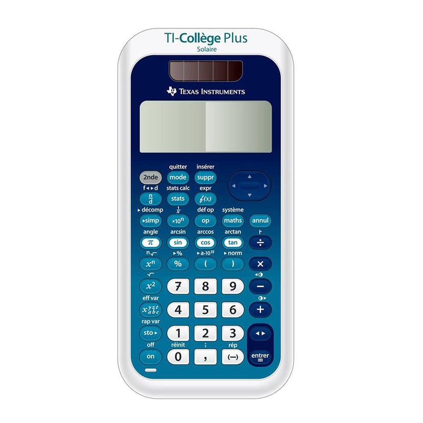 Calculatrice scientifique Texas Instruments - Collège - TI-Collège Plus  Solaire - Calculatrices scolaires - Calculatrices