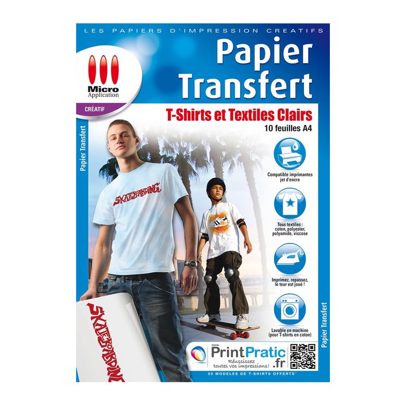 Apli - Papier transfert sur textiles foncés 5 feuilles A4 - Réf. 10247 Pas  Cher