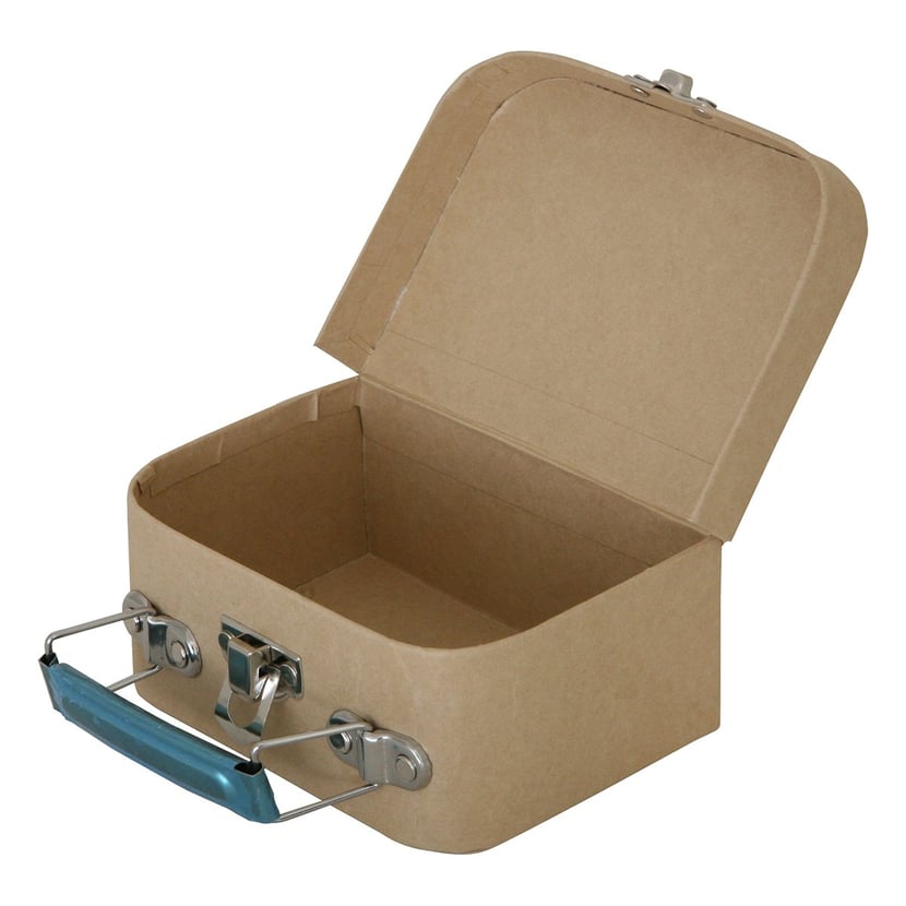 Valise en carton mini 5x12x8cm - Créalia - Supports Papier mâché et carton