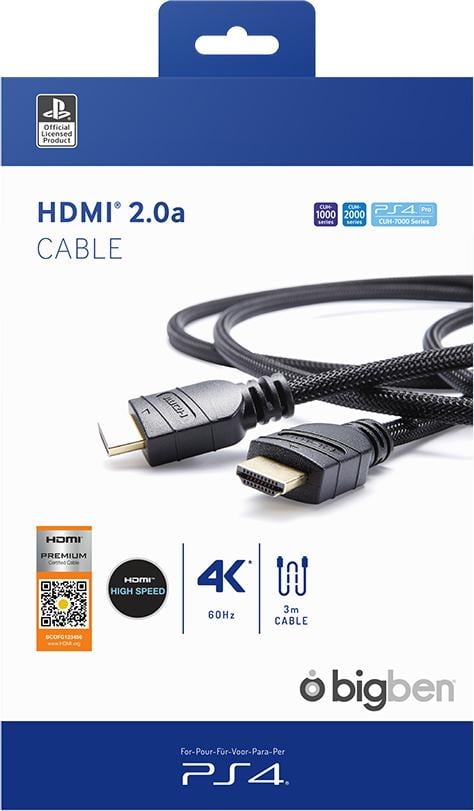 Câble HDMI 1.4 de 3m - Accessoires PS4 - Playstation 4