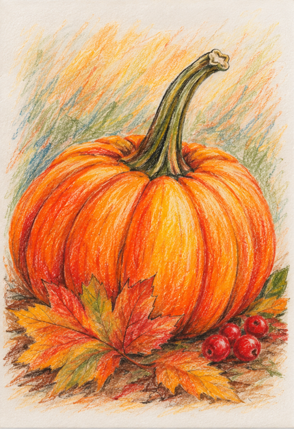 Atelier Adulte - Pastel Sec – Citrouille d'automne